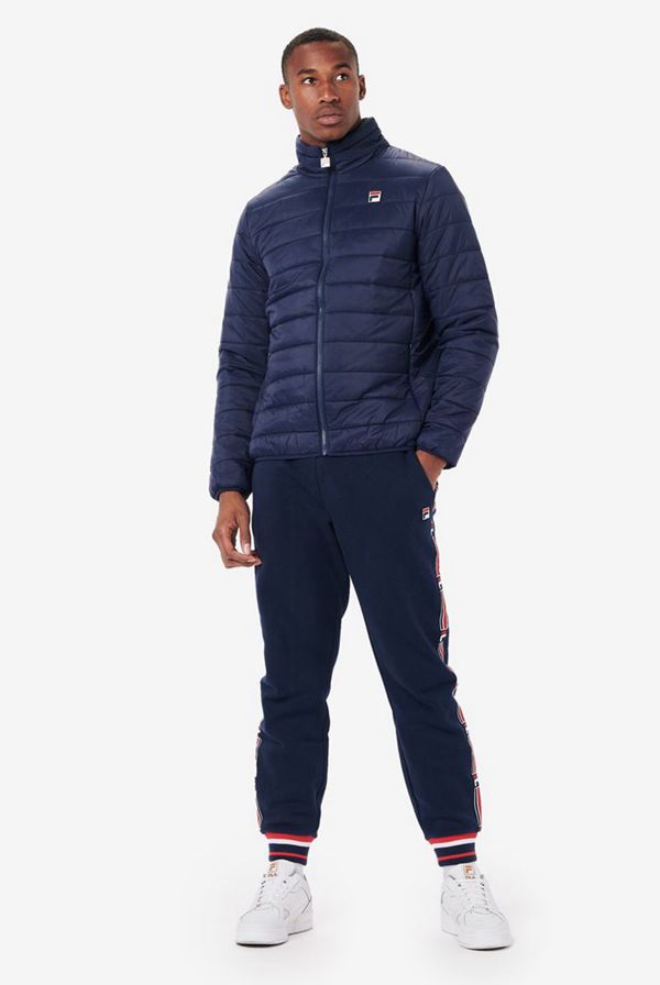 Fila Bunda Panske Námornícka Modrá - Skip Colour Block Puffer Vypredaj - Slovakia 01368-VPST